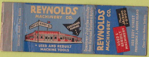 Matchbook Cover - Reynolds Machinery Co Providence RI WORN