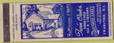 Matchbook Cover - Twin Oaks Restaurant Cranston RI Spectacle Lake