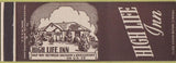 Matchbook Cover - High Life Inn Saginaw Bridgeport MI