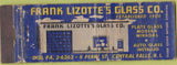 Matchbook Cover - Frank Lizotte's Glass Co Central Falls RI POOR