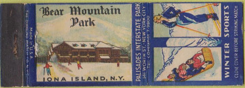 Matchbook Cover - Bear Mountain Park Iona Island NY girlie