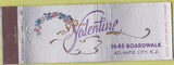 Matchbook Cover - Valentine Atlantic City NJ Lingerie women's clothes
