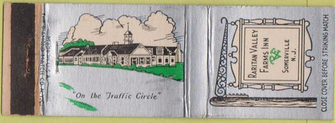 Matchbook Cover - Raritan Valley Farms Inn Somerville NJ WORN