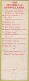 Matchbook Cover - Centreville Savings Bank Coventry West Warwick RI