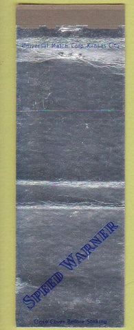 Matchbook Cover - Speed Warner Insurance Kansas City MO Topeka KS