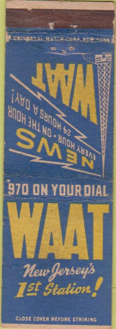 Matchbook Cover - WAAT Radio 970 NJ WORn