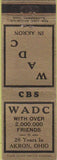 Matchbook Cover - WADC Radio Akron OH CBS