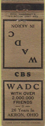 Matchbook Cover - WADC Radio Akron OH CBS