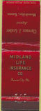 Matchbook Cover - Midland Life Insurance Clarence Graber Moundridge KS