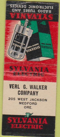 Matchbook Cover - Sylvania Radio Tubes Medford OR BOBTAIL