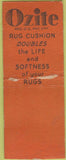 Matchbook Cover - Ozite Rug Cushions girlie BOBTAIL