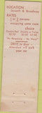 Matchbook Cover - Hotel Lankershim Los Angeles CA girlie WORN