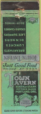 Matchbook Cover - Town Tavern Portland OR POOR