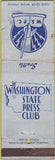 Matchbook Cover - Washington State Press Club Seattle WA WORN