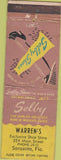 Matchbook Cover - Selby Shoes Warren's Sarasota FL WORN