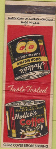 Matchbook Cover - Holleb's Coffee Peaches