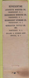 Matchbook Cover - Percy Legge Yarn Boston MA Philadelphia PA RI