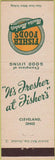 Matchbook Cover - Fisher Foods Market grocery Cleveland OH