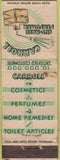 Matchbook Cover - Carroll Cut Rate Perfumes cosmetics WORN
