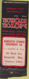 Matchbook Cover - Motor Stoker Coal Burner Springfield MA POOR STRIKER