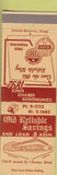 Matchbook Cover - Old Reliable Savings Loan Berwyn IL