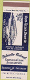 Matchbook Cover - Palmetto Federal Savings Loan FL