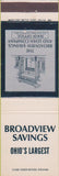 Matchbook Cover - Broadview Savings OH bank
