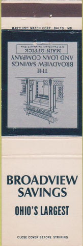 Matchbook Cover - Broadview Savings OH bank