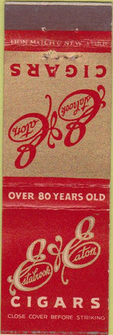 Matchbook Cover - Estabrook Eaton Cigars red and gold