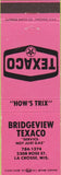 Matchbook Cover - Bridgeview Texaco oil gas La Crosse WI
