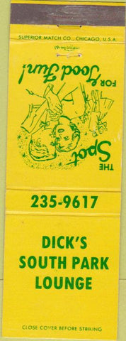 Matchbook Cover - Dick's South Park Lounge