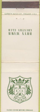 Matchbook Cover - Bryn Mawr Country Club Lincolnwood IL