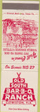 Matchbook Cover - Old South BBQ Ranch Clewiston FL