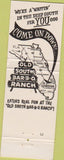Matchbook Cover - Old South BBQ Ranch Clewiston FL