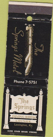 Matchbook Cover - Springs Motel Lexington KY