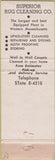 Matchbook Cover - Superior Rug Cleaning Springfield MA WEAR