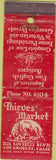 Matchbook Cover - Thieves Market Los Angeles CA WORN