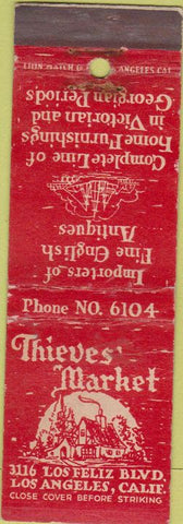 Matchbook Cover - Thieves Market Los Angeles CA WORN