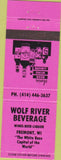 Matchbook Cover - Wolf River Beverage Fremont WI