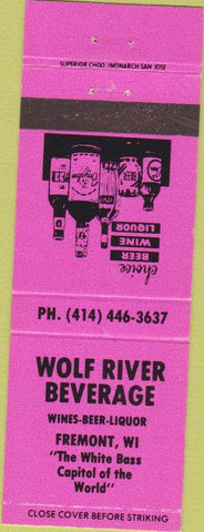 Matchbook Cover - Wolf River Beverage Fremont WI