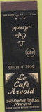 Matchbook Cover - Le Cafe Arnold New York City