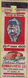 Matchbook Cover - Oswald Hell Meats ham Pittsburgh PA WORN