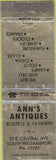 Matchbook Cover - Ann's Antiques South Williamsport PA WEAR