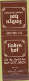 Matchbook Cover - Linden Hof Bay City MI