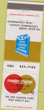 Matchbook Cover - Worcester County National Bank MA Master Card