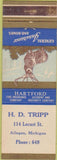 Matchbook Cover - Hartford Insurance HD Tripp Allegan MI