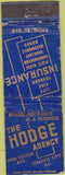 Matchbook Cover - Hodge Agency Granite City IL WEAR
