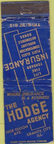 Matchbook Cover - Hodge Agency Granite City IL WEAR