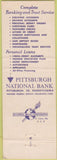 Matchbook Cover - Pittsburgh National Bank PA