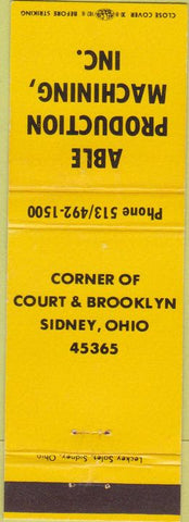 Matchbook Cover - Able Production Machining Sidney OH